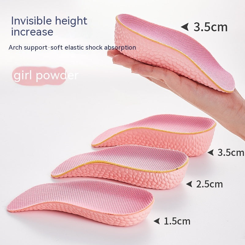 Invisible Height-Increasing Shoe Inserts