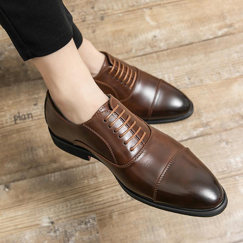 Men's Plus Size Casual Business Shoes – Stylish & Fashionable Leather Design