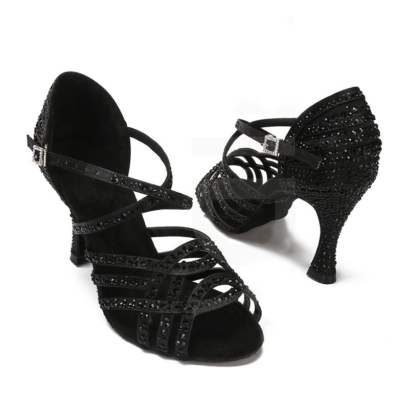 Women's High Heel Sandals – Glamorous Diamond-Embellished Dance & Outdoor Style